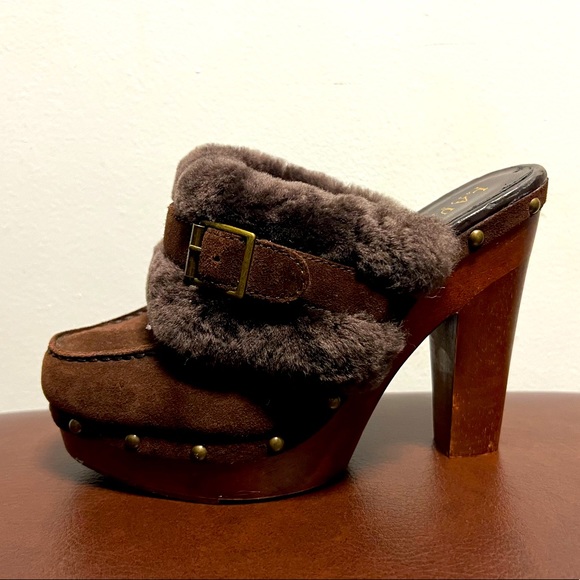 Ralph Lauren Shoes | Ralph Lauren Vintage Platform Clogs Size 8 | Color: Brown | Size: 8 | Nheathergreenxo's Closet